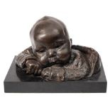 Barbara Tribe (1913-200) Bronze head of a child,