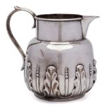 An Edward VII silver water jug, maker Goldsmiths and Silversmiths Co Ltd, London,