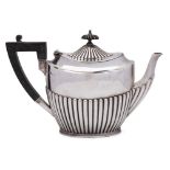 A 20th century silver teapot, maker James Dixon & Sons, Sheffield,