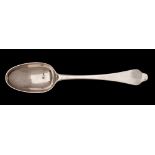 A late 17th century Britannia silver dog nose spoon, maker probably Samuel Lee, London,