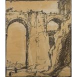 * Frank Brangwyn [1867-1956]- St Martin's Bridge, Toledo,