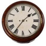 A Victorian mahogany striking wall clock: the eight-day duration,