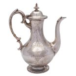 WITHDRAWN A Victorian silver coffee pot, maker Goldsmiths Alliance Ltd,
