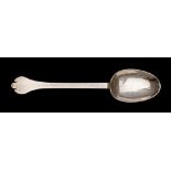 A late 17th century silver trefid spoon, maker SW, probably William Scarlett, London,