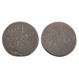 A copper token inscribed 'York 1763 / Rob Anderson' and one other 'Wilkes Forever No.