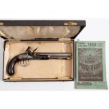 A 19th century flintlock pistol by Fowler:,