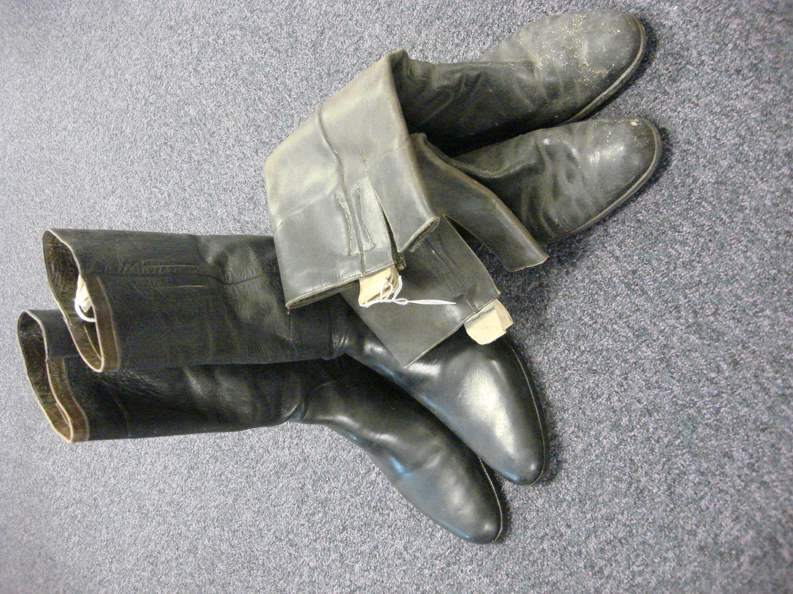 Peal & Co, London a pair of black leather riding boots: and one other pair by Conway Williams,