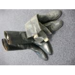 Peal & Co, London a pair of black leather riding boots: and one other pair by Conway Williams,