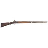 A percussion cap musket:, the 36 inch barrel with ramrod under,
