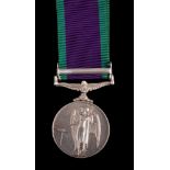 An ERII Army General Service Medal to 'FS/1049 (A ) PC Major Sigh Army Dep Pol' with Malaya clasp.