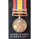 Queens South Africa Medal to 6489. Cpl. R. Bradley. Gren.