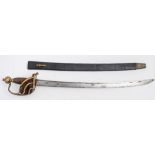 An 18th century English Infantry short sabre (hanger):,