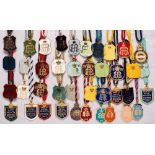 Henley Royal Regatta enamel Stewards Badges 1980-2019 inclusive:, the majority made by W O Lewis,