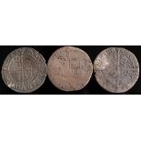 An Elizabeth I 1566 sixpence and a 1562 hammered groat:.