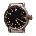 A WWII German Luftwaffe B-Uhr navigator's wristwatch by A Lange & Sonne:, serial number '211825',