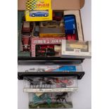 Two boxed Brumm 'Historical' series vehicles and a mixed group of various diecasts.