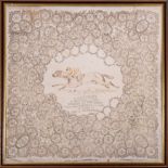A printed silk handkerchief 'Winners of the Derby from the Commencement in 1790':,