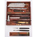 A 19th century mahogany cased field surgical kit by Arnold & Sons, West Smithfield, London:,