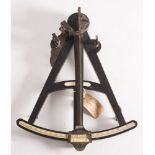 An ebony 13 inch radius vernier octant by McCall, Tower Hill, London:,