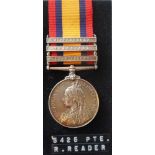 Queens South Africa Medal to 5425. Pte. R. Reader. Gren.