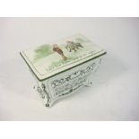 A Royal Doulton biscuit box for Huntley & Palmers Biscuits: in the form of a bombe shaped commode,