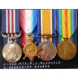 A World War One Military Medal group of four to 11896 Pte. P. J. Blasdale. 3/G. Gds.