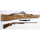 An early 20th century break barrel air rifle:, unsigned,