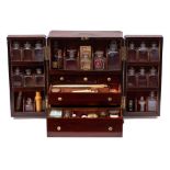 A 19th century mahogany apothecary's cabinet,