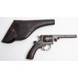 An Adams Patent 1851 model double action percussion five shot revolver:,