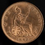 A Victorian higher grade penny, 1882:.
