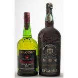 A bottle of Delaforce 1970 Finest vintage port and a litre bottle of Delaforce Paramount Choice