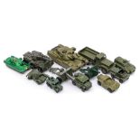 Dinky, Corgi and others, a group of various military vehicles:, including Dinky Chieftain Tank,