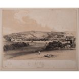 PROUT, Samuel - Buckfastleigh : hand coloured copper engraving, 305 x 200 mm, 1813.