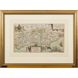 KIP, William - Sussexia Siue Southsex, olim pars Regnorum [ Sussex ] : hand coloured map,