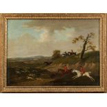 Attributed to John Francis Sartorius [1755-1831]- A hunt in full-cry:- signed and dated 1800 bottom