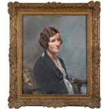 Sydney Seymour Lucas [19/20th Century]- Portrait of Mrs Bryan Toll of Nailsea Court Somerset,