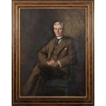 * Frank Moss Bennett [1874-1953]- Portrait of Robert Newman MP, three-quarter length seated,