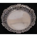 An Edward VIII silver pierced dish, maker Alexander Clark & Co Ltd, Birmingham,