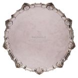 A George V silver salver, maker William Hutton & Sons Ltd, Sheffield,1928: inscribed,