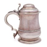 A George II silver tankard, maker Francis Spilsbury, London, 1740: of baluster outline,