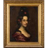 European School 18/19th Century- A Spanish Lady,:- bust-length portrait, oil on canvas, 59 x 46cm.