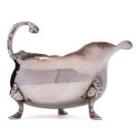 A George II silver sauce boat, maker Samuel Meriton I, London,