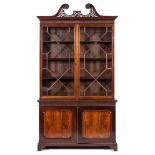 A late 19th Century mahogany bookcase in the Georgian taste:,