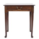 A mid 18th Century mahogany rectangular side table:,