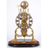 Dent, London a late-Victorian brass skeleton clock: the eight-day duration,