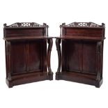 A pair of Regency mahogany chiffoniers:,