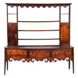 A late 18th Century oak dresser:,