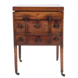 An early 19th Century mahogany enclosed dressing table:,