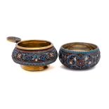 An Imperial Russian silver and enamel charka, maker Ivan Khlebnikov, Moscow,