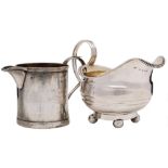 A George III silver cream jug, maker TW possibly Thomas Wallis III, London,